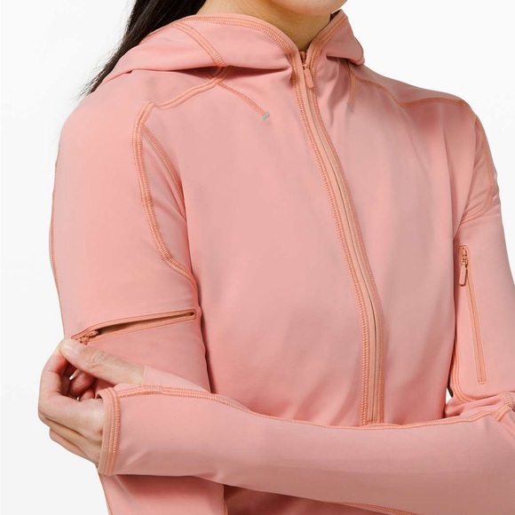 lululemon athletica Tops - Lululemon Break a Trail 1/2 Zip Hoodie Pink Pastel Size 6